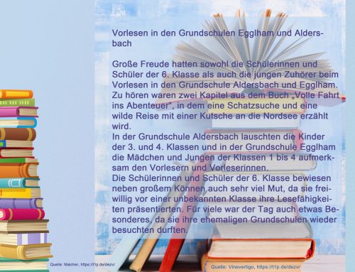Vorleseaktion in den Grundschulen Egglham und Aldersbach
