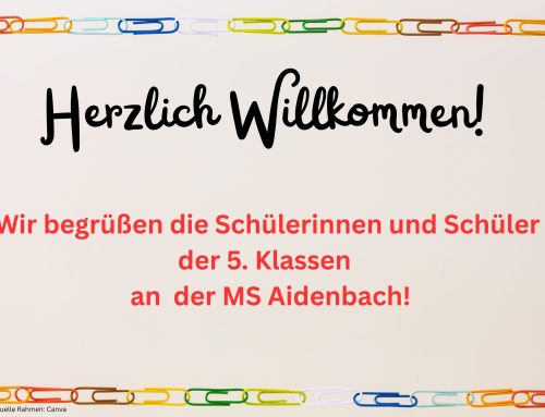Begrüßung am 1. Schultag